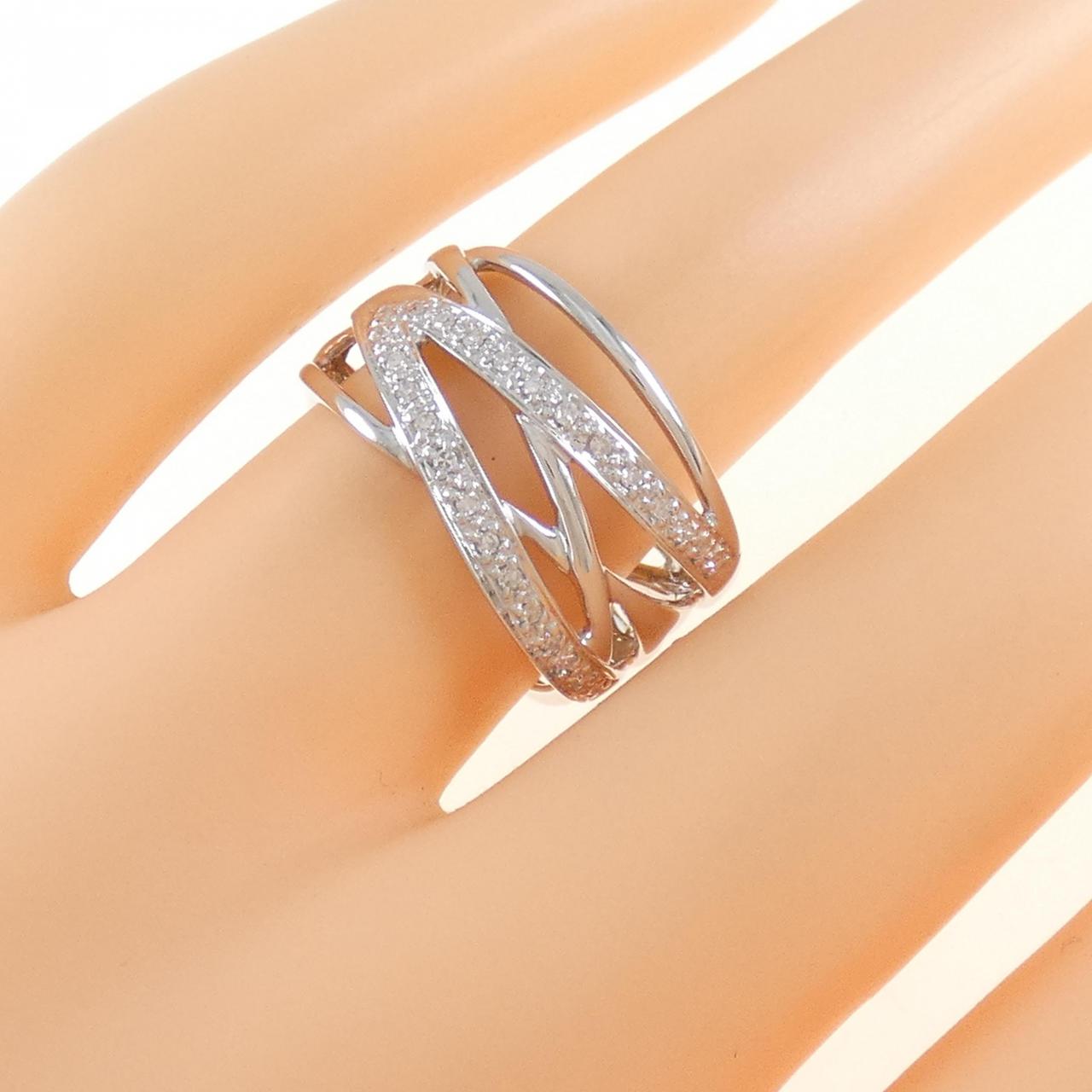 K18WG ダイヤモンド リング 0.10CT