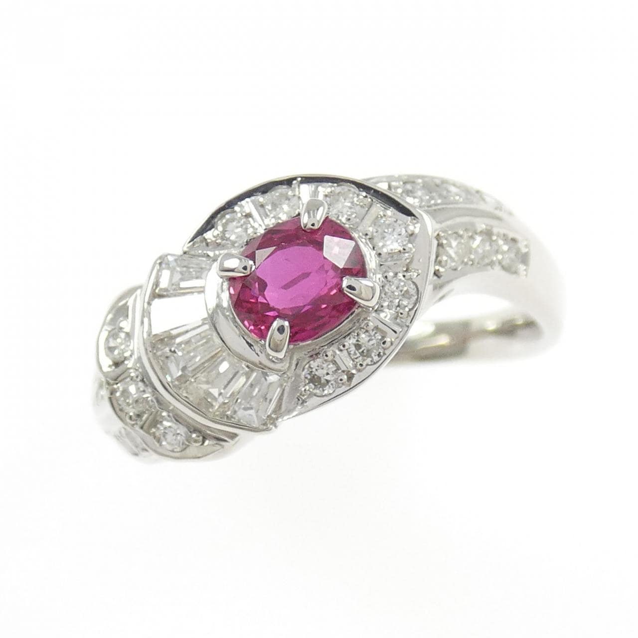 PT900 ルビー リング 0.50CT