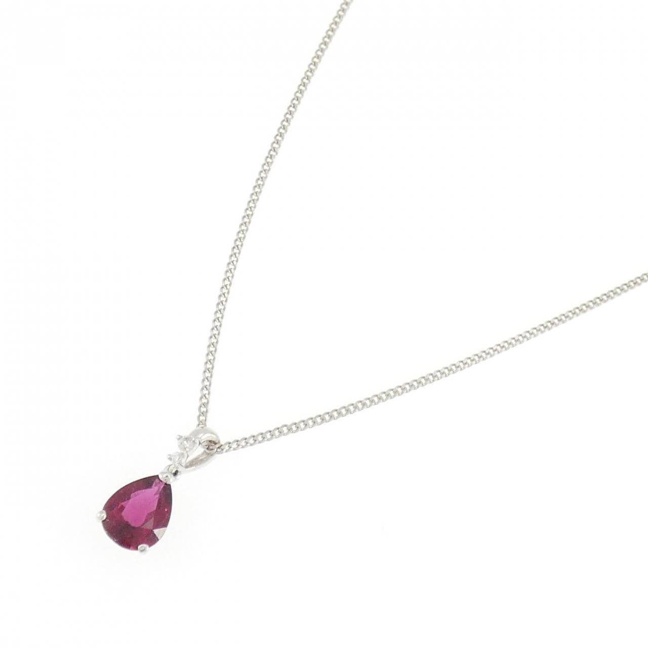 PT900/PT850 ルベライトトルマリン ネックレス 1.11CT