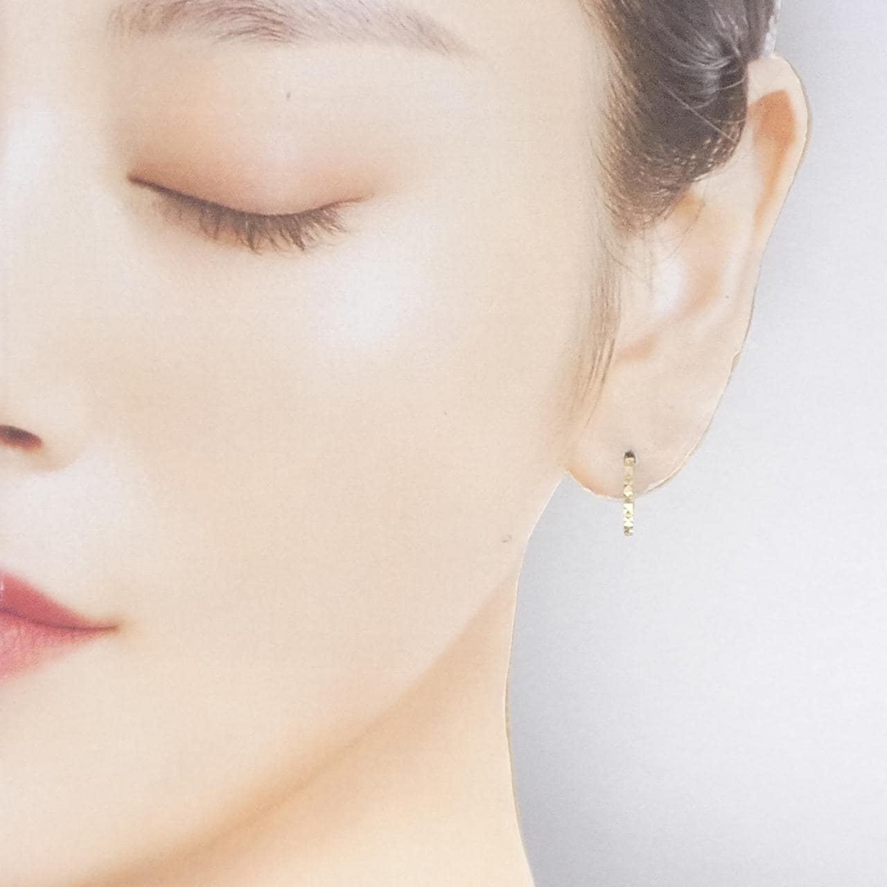 K18YG フープ ピアス