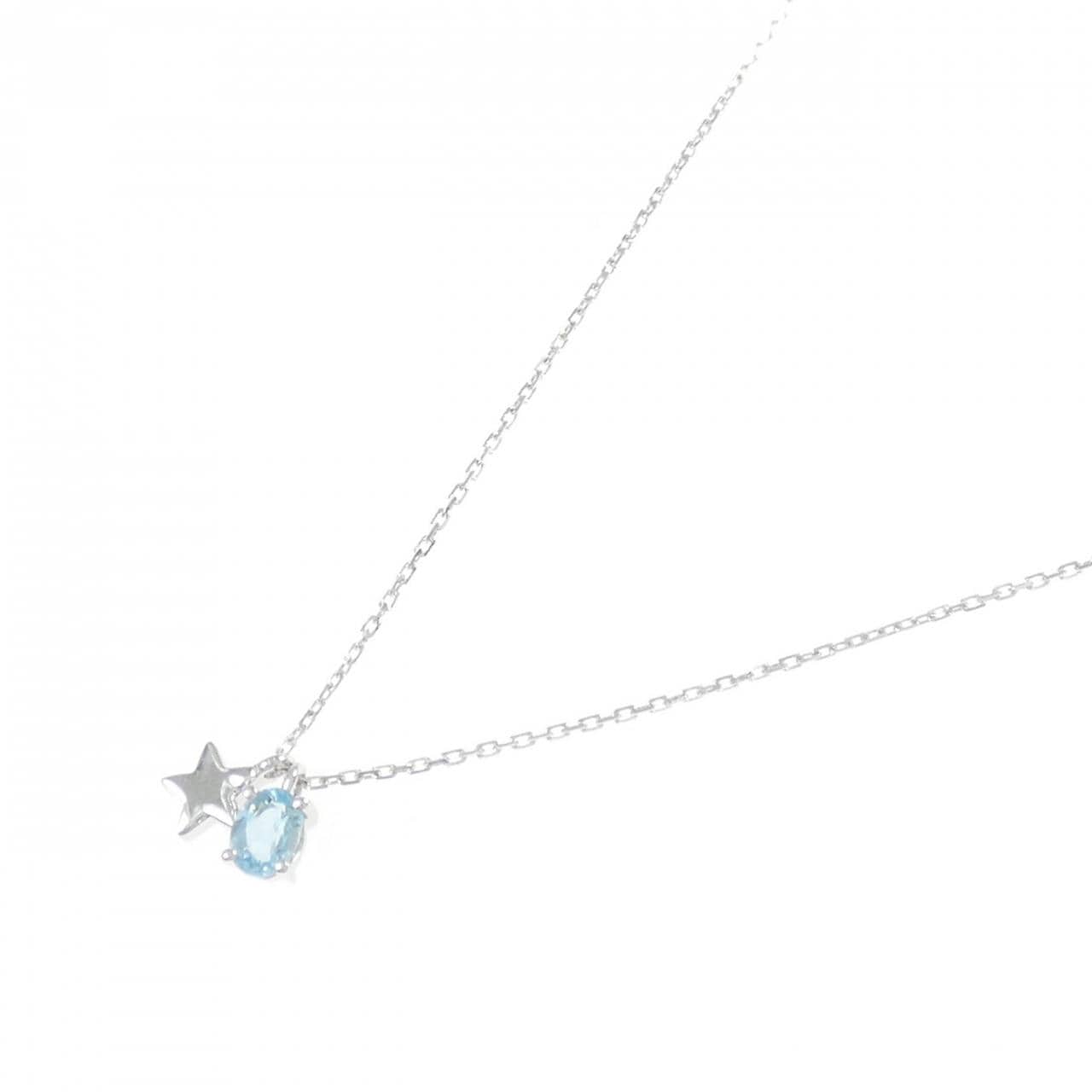 K10WG Star Blue Topaz Necklace