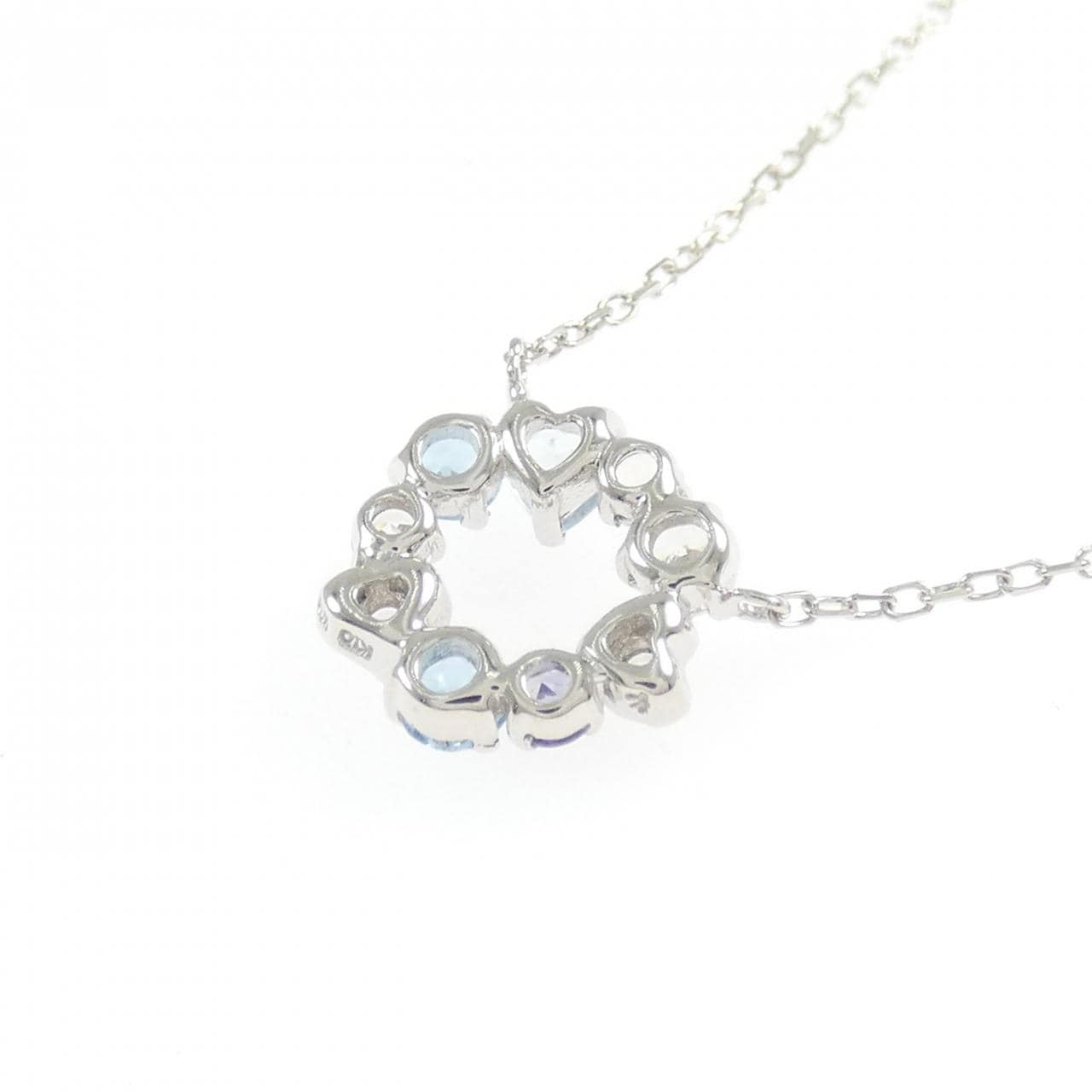 K10WG カラーストーン ネックレス