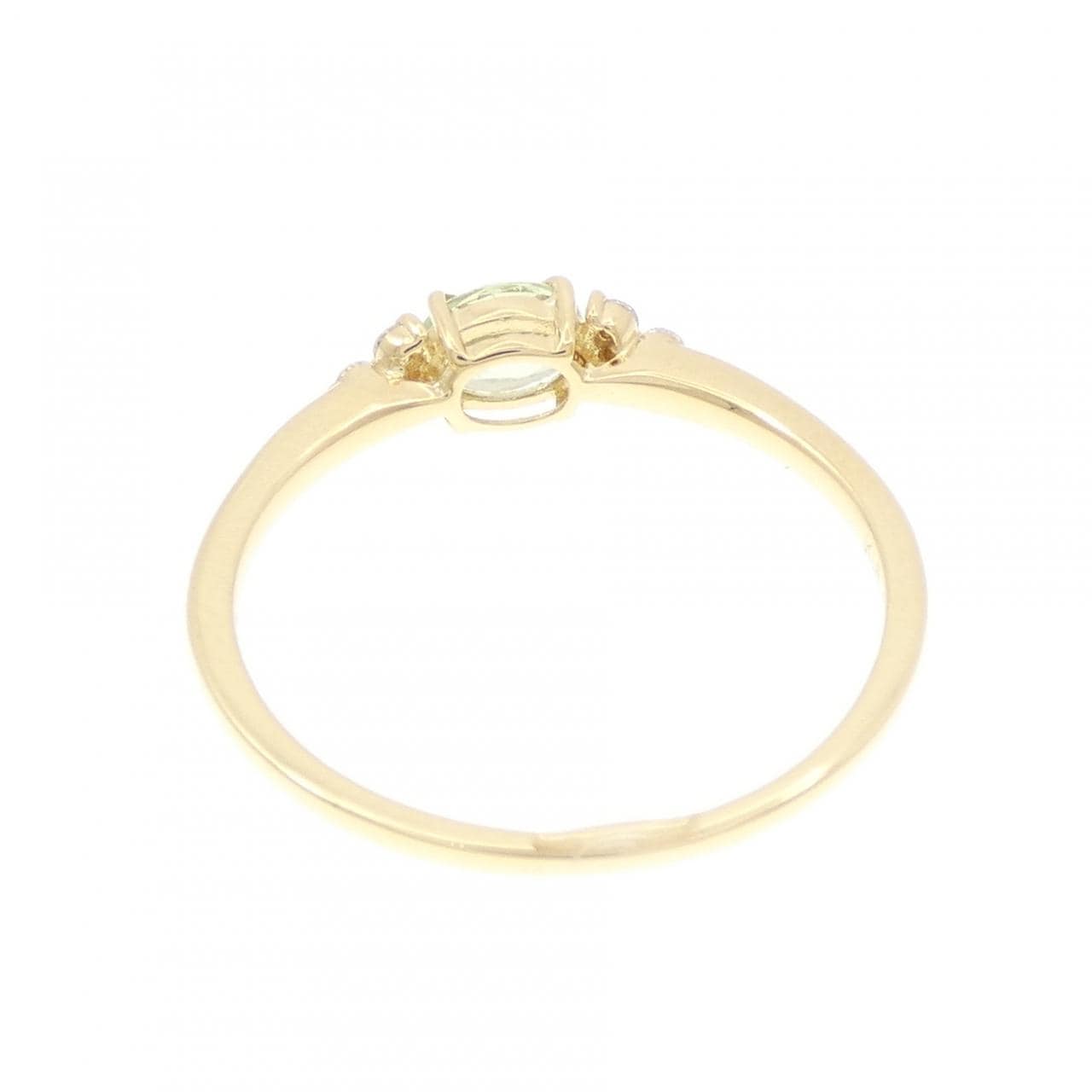 K18YG グリーンガーネット リング 0.35CT