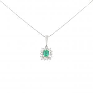 PT900/PT850 エメラルド ネックレス 0.27CT