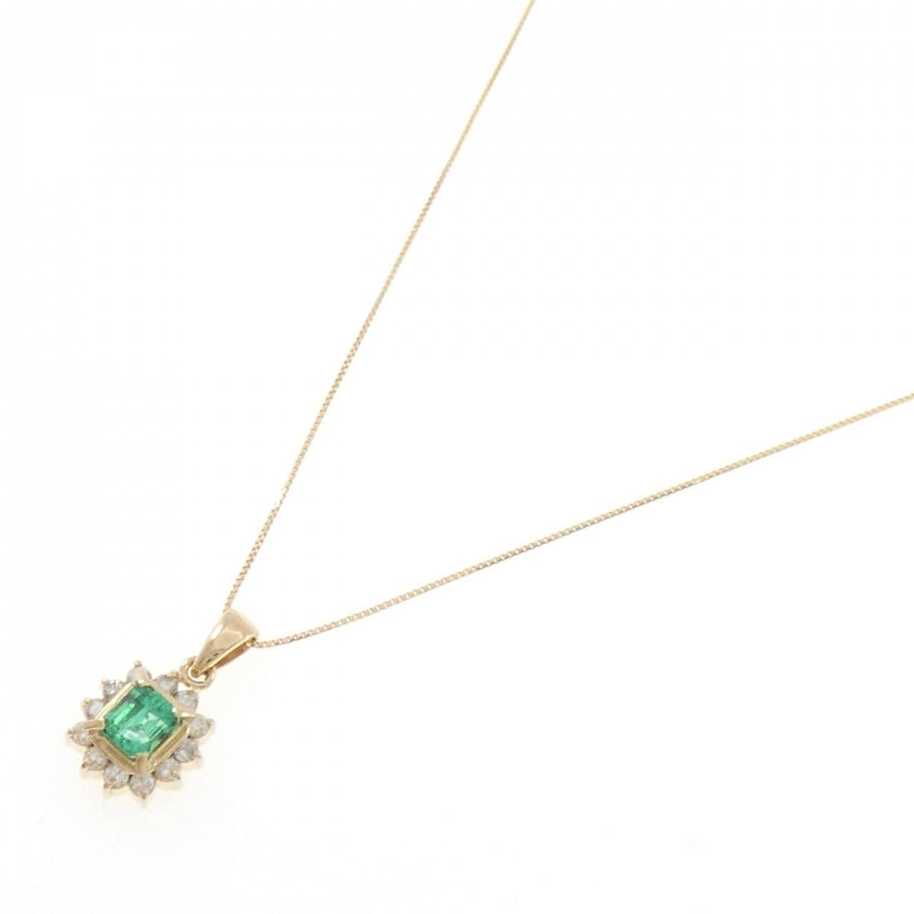 K18YG エメラルド ネックレス 0.7CT