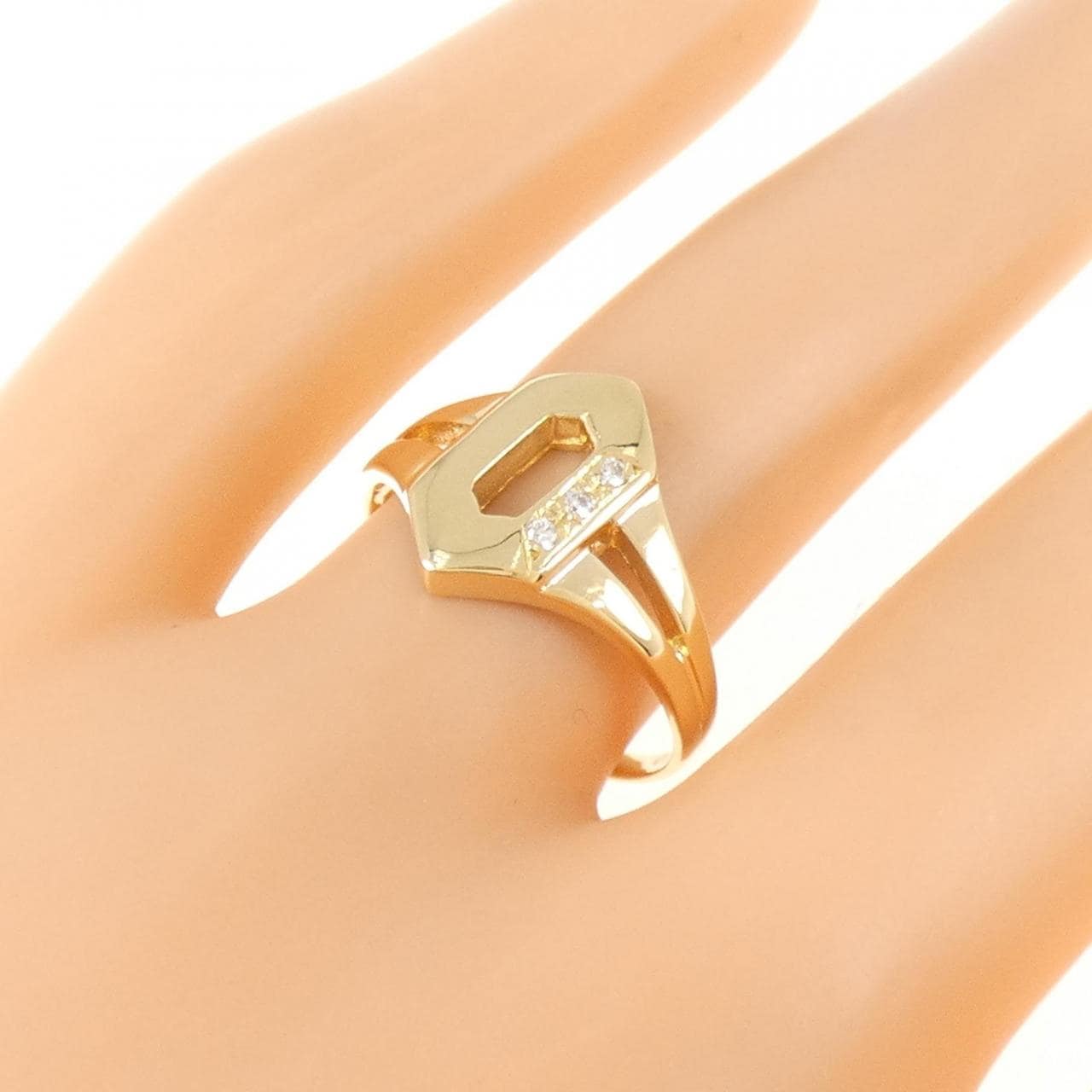 K18YG ダイヤモンド リング 0.03CT