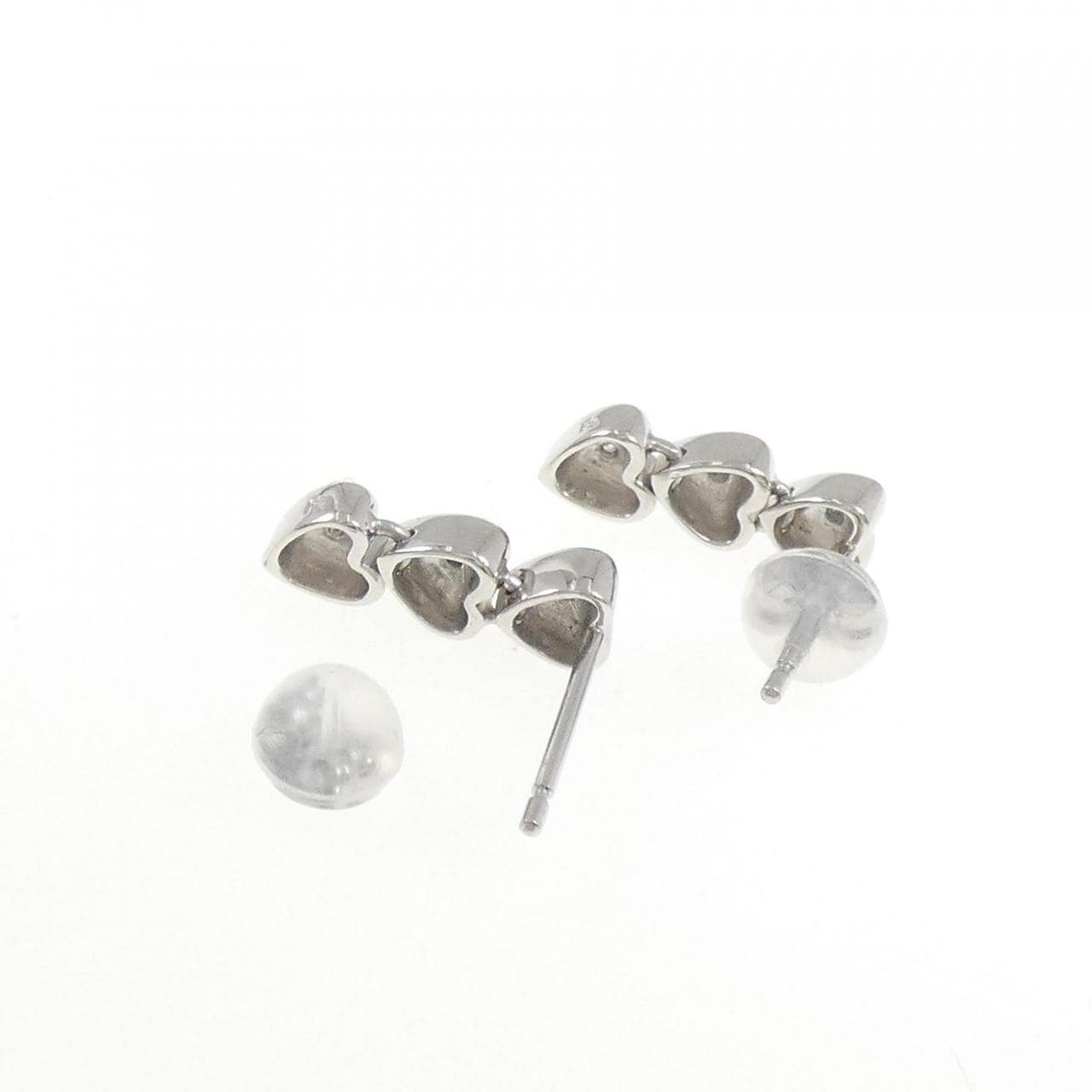 PT/PT900 ハート ダイヤモンド ピアス 0.02CT