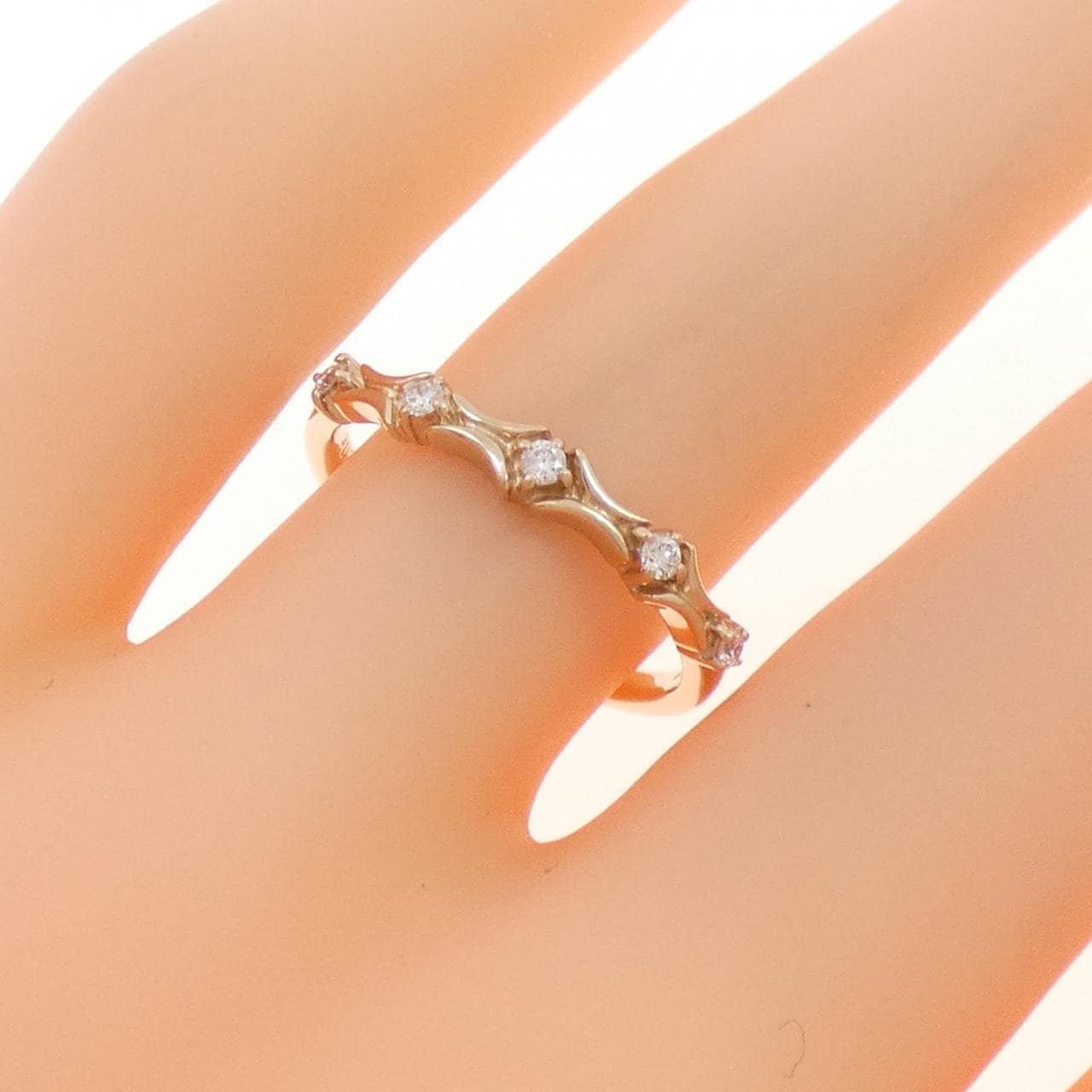 K18PG ダイヤモンド リング 0.05CT