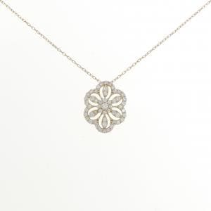 K18YG フラワー ダイヤモンド ネックレス 0.50CT