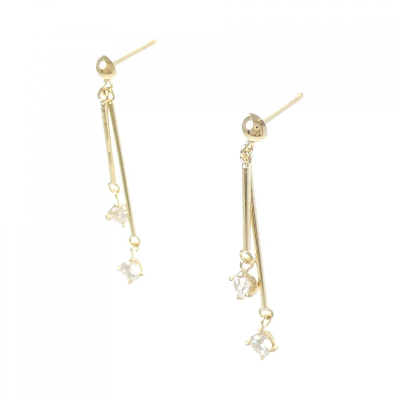 K18YG ダイヤモンド ピアス 0.38CT
