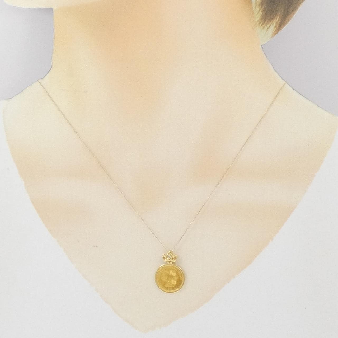 K18YG(枠) ダイヤモンド コイン 0.01CT