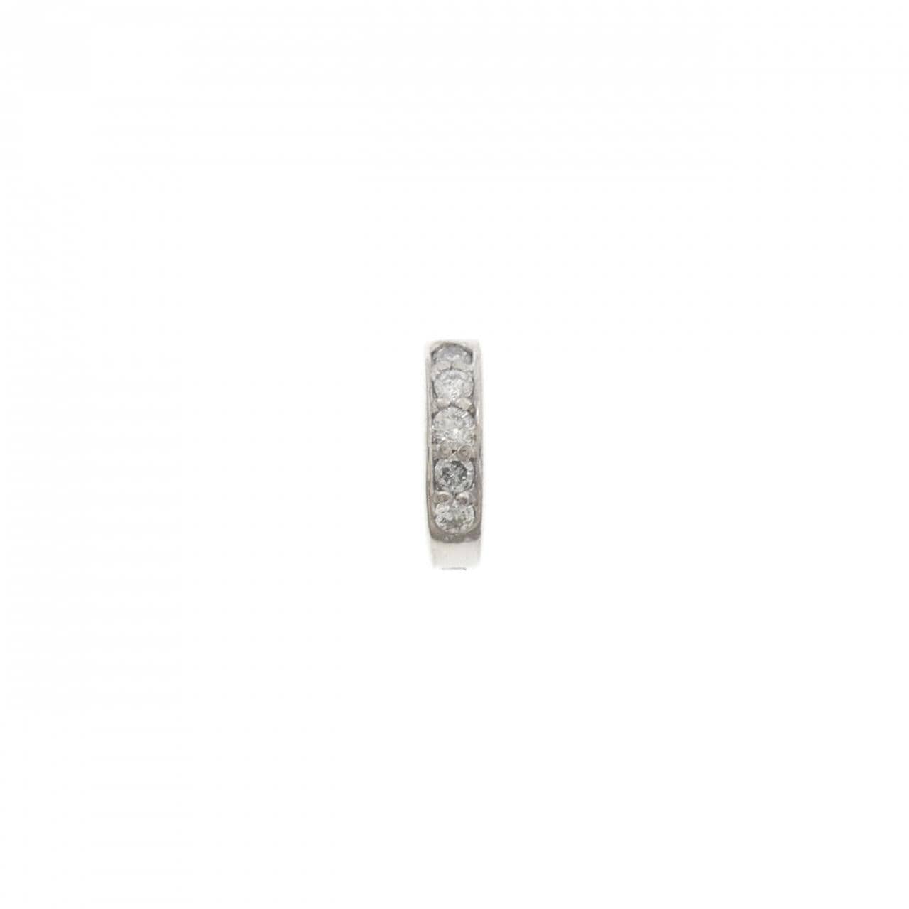 K14WG ダイヤモンド ピアス 0.10CT 片耳