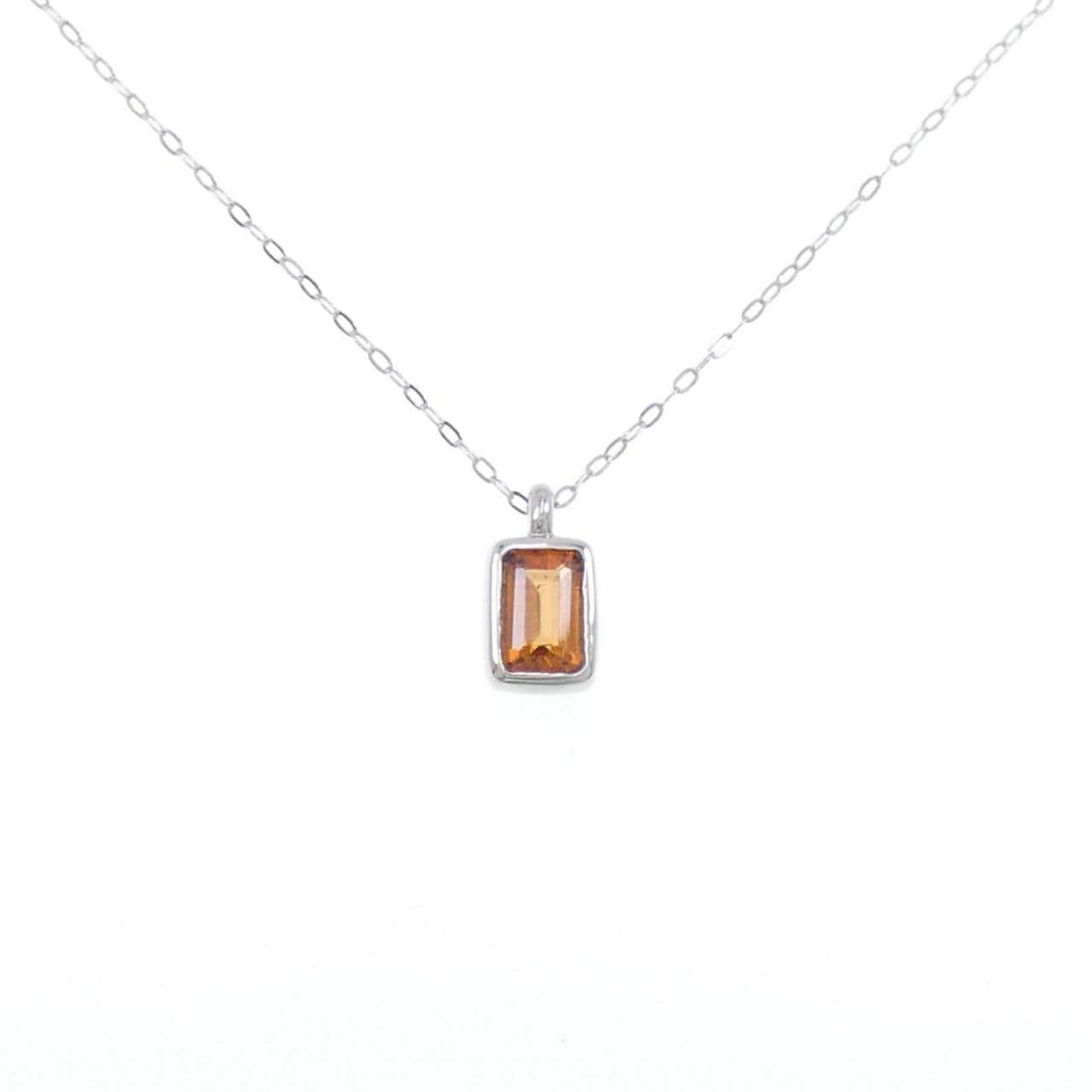 [BRAND NEW] PT Garnet Necklace 0.67CT