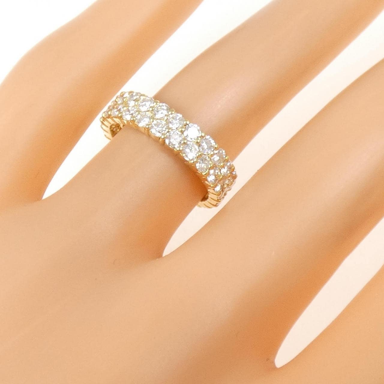 K18YG フルエタニティ ダイヤモンド リング 2.31CT