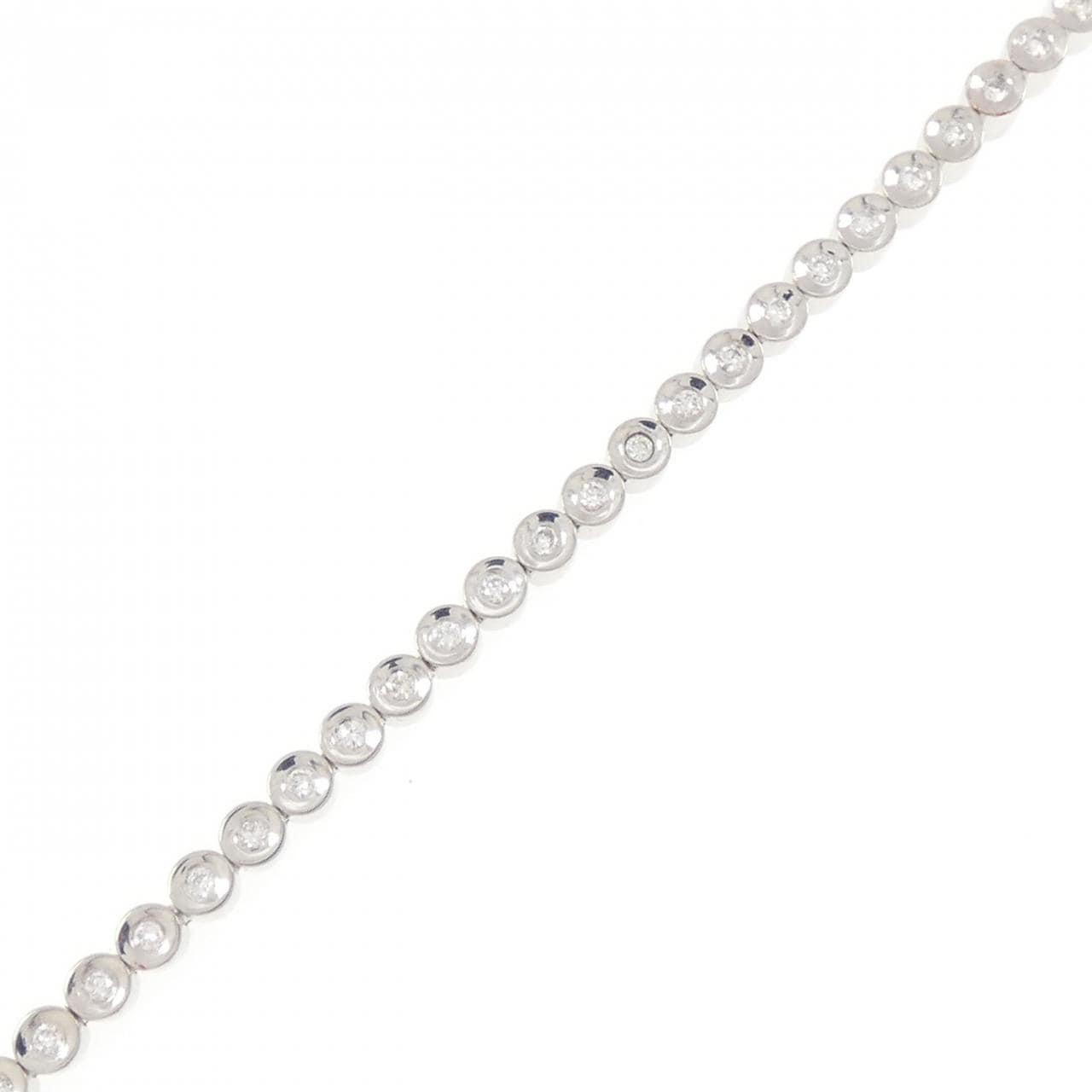 K18WG ダイヤモンド ブレスレット 0.54CT