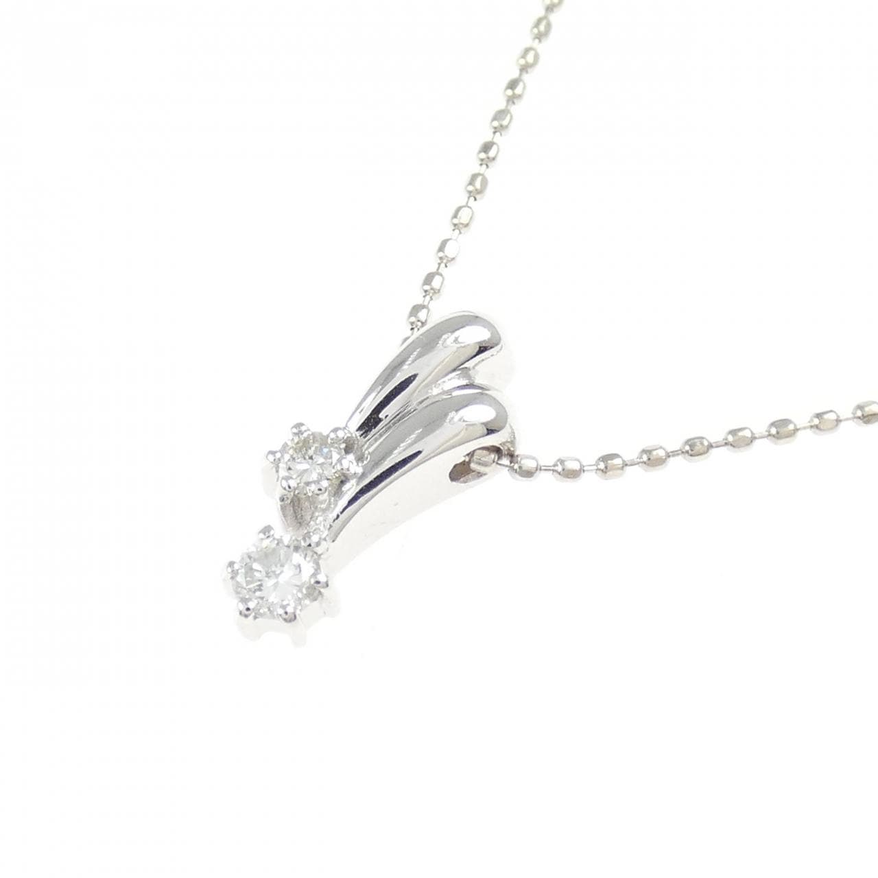 K18WG ダイヤモンド ネックレス 0.09CT