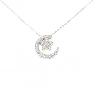ポンテヴェキオ ムーン×スター ダイヤモンド ネックレス 0.23CT