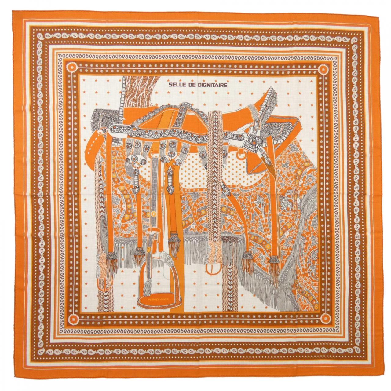 エルメス HERMES SELLE DE DIGNITAIRE BANDANA H243870S カレジェアン140 ショール