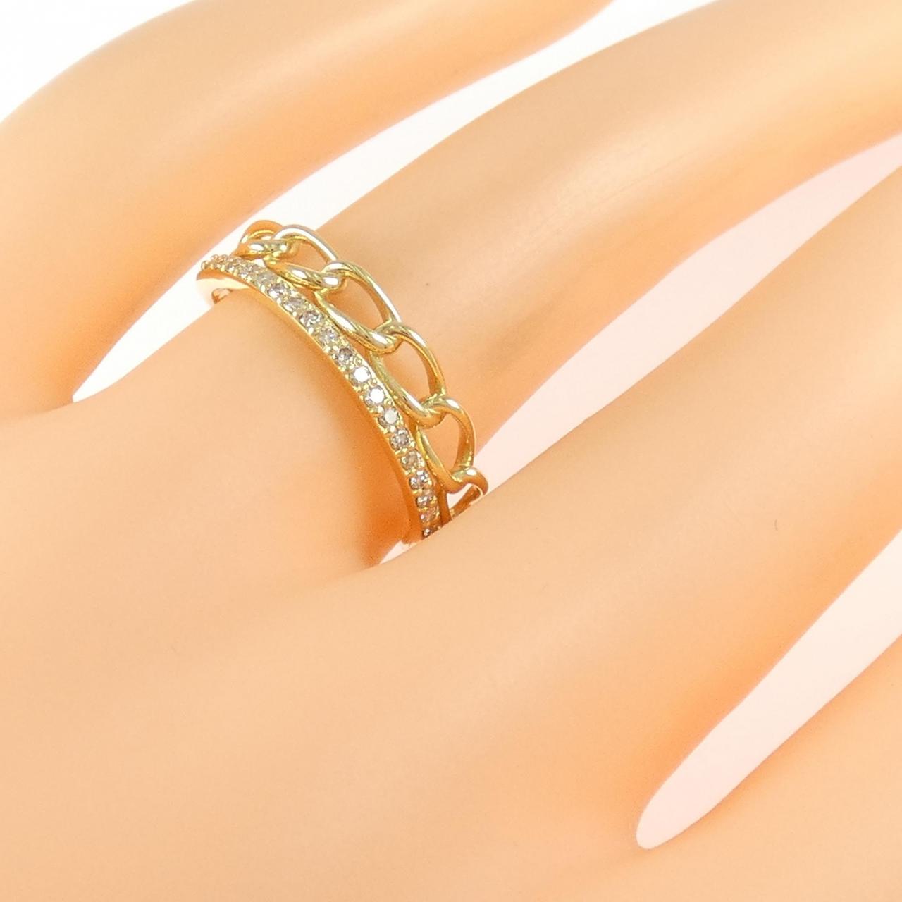 K18YG ダイヤモンド リング 0.13CT