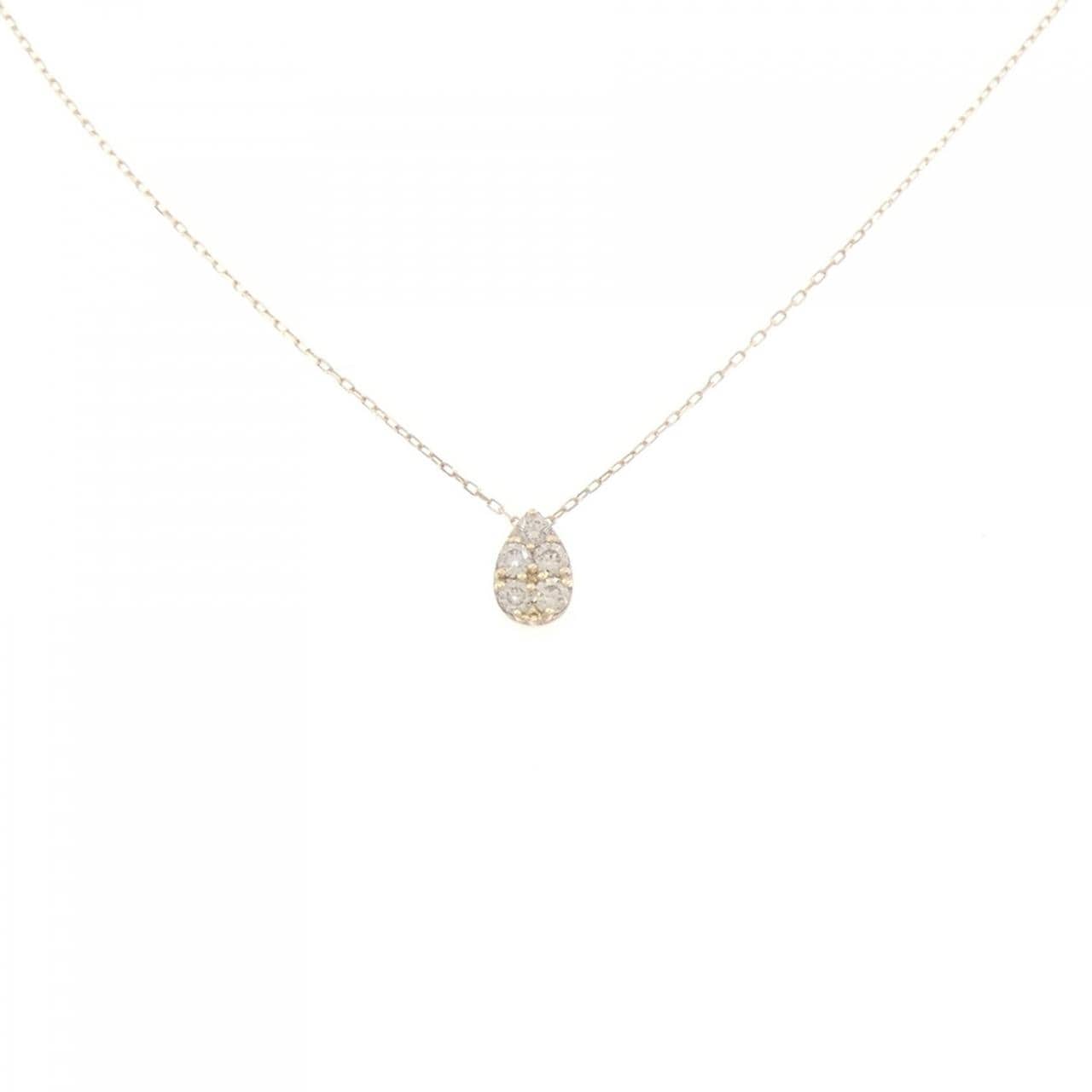 【新品】K10YG ダイヤモンド ネックレス 0.10CT