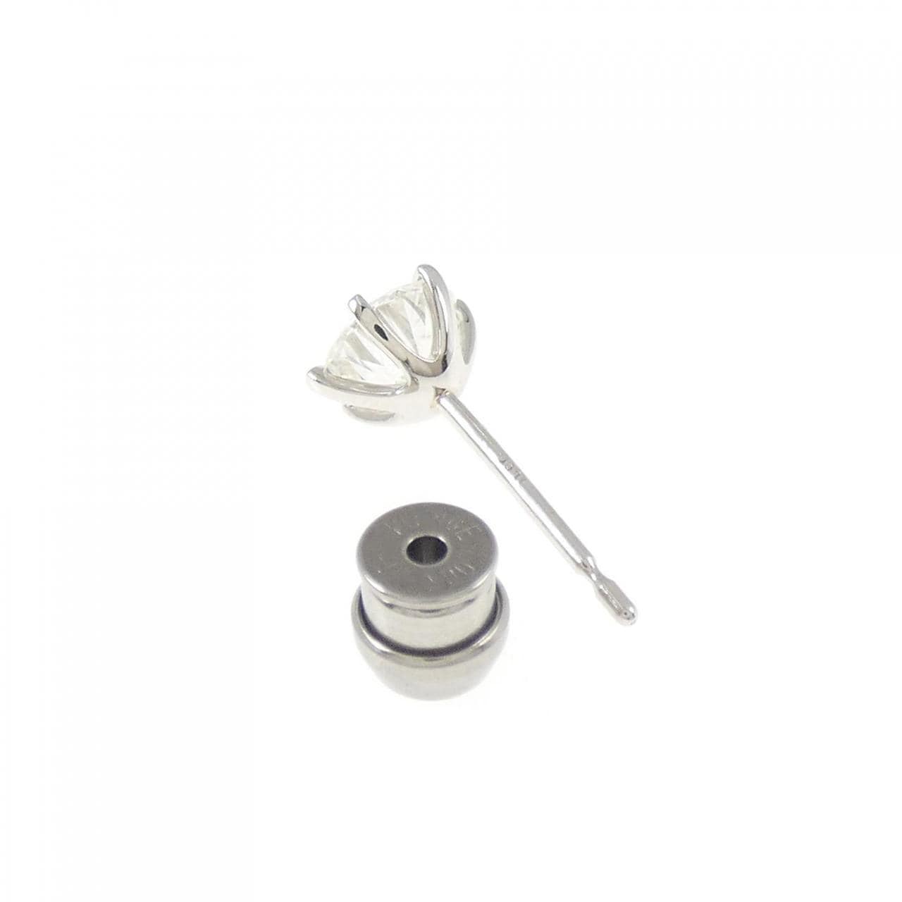 【リメイク】PT900/ST ダイヤモンド ピアス 0.531CT G I1 Fair 片耳
