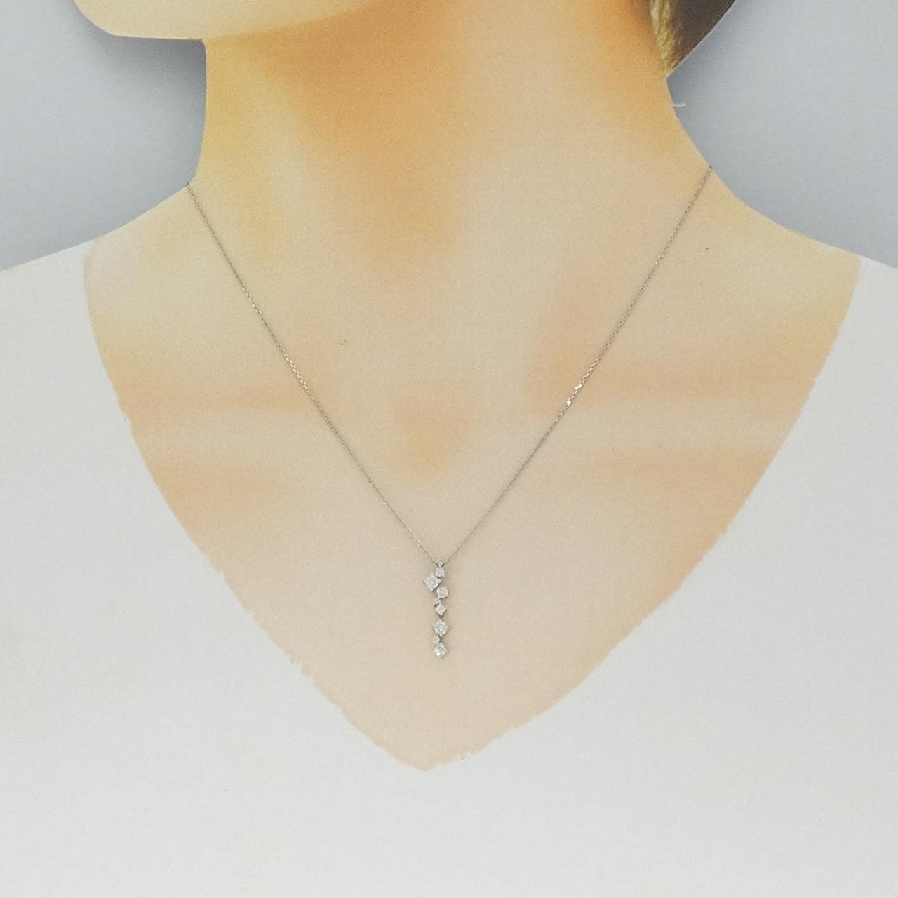 PT900/PT850 ダイヤモンド ネックレス 0.30CT