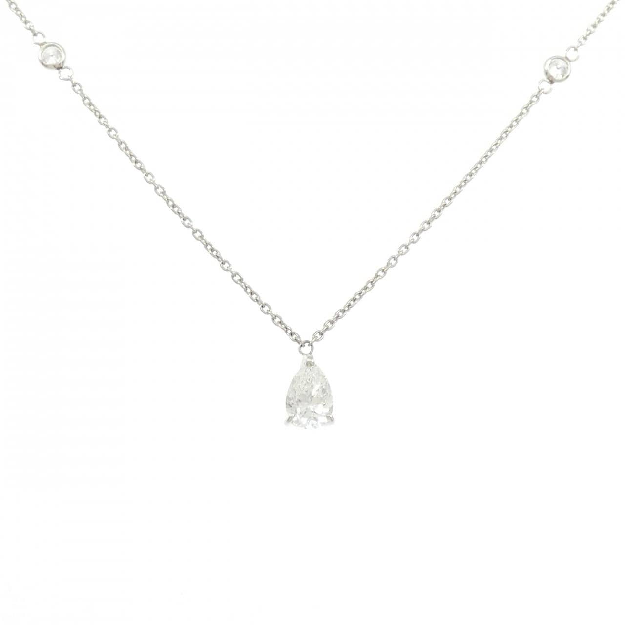 PT900/PT850 ダイヤモンド ネックレス 0.520CT G SI1 ペアシェイプ