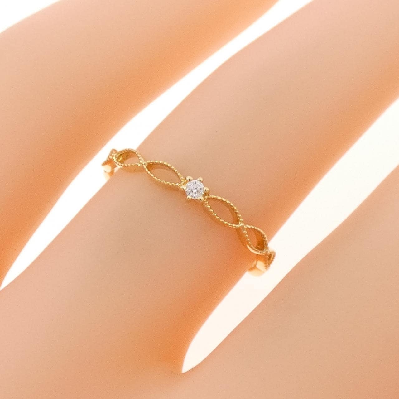K18YG ダイヤモンド リング 0.01CT