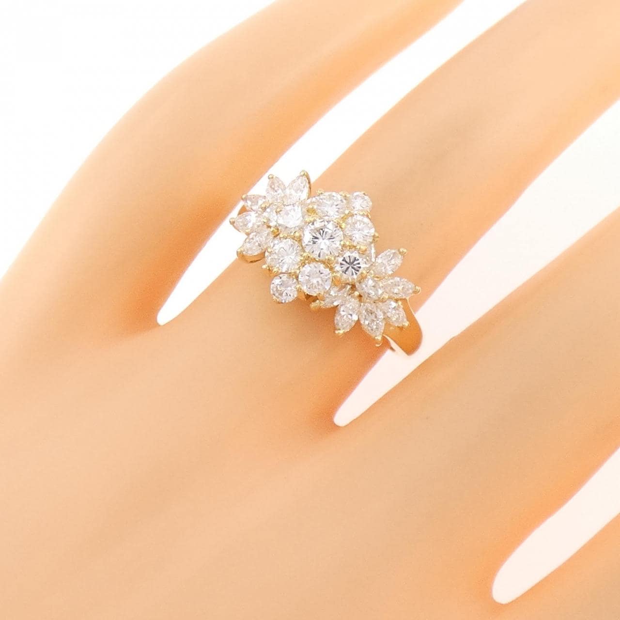 K18YG ダイヤモンド リング 1.411CT