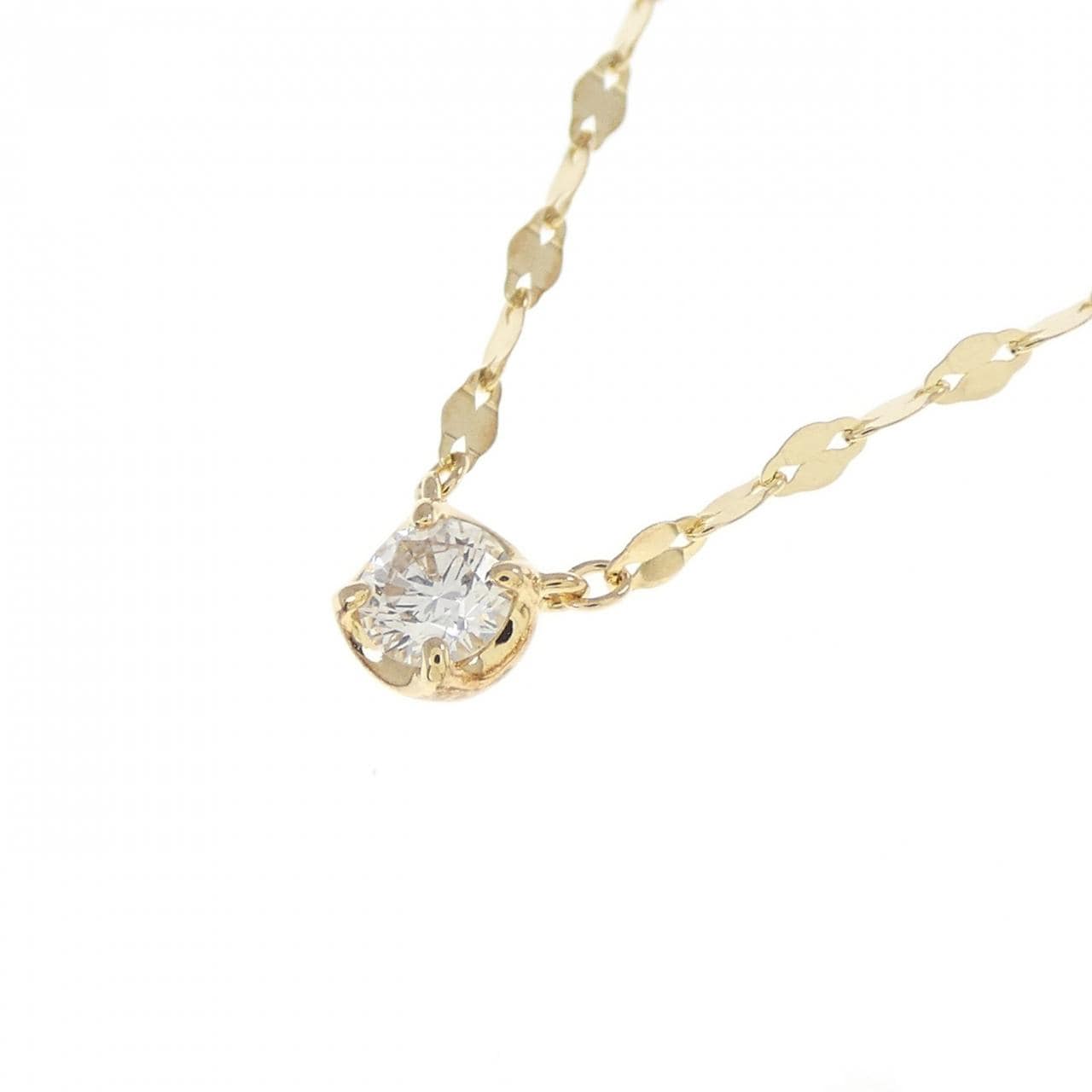 K18YG ダイヤモンド ネックレス 0.13CT