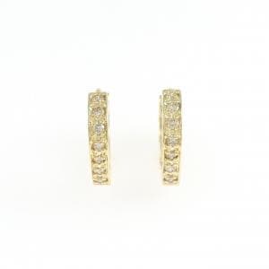 K18YG ハート ダイヤモンド ピアス 0.14CT