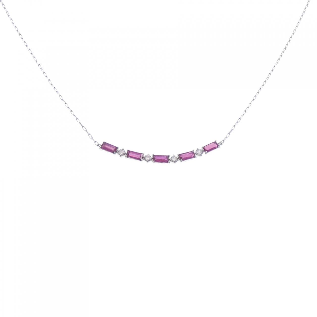 [BRAND NEW] PT Ruby Necklace 0.50CT