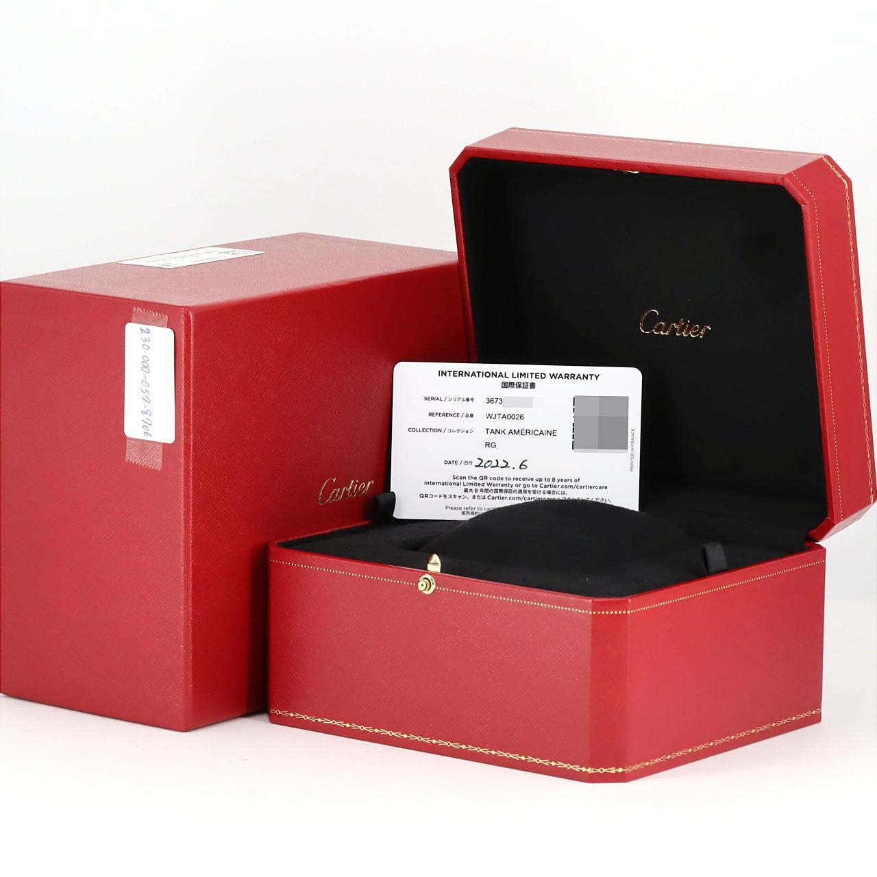 Cartier Mini Tank American PG/D WJTA0026 PG/RG Quartz