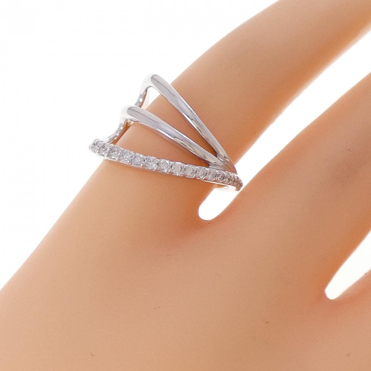 K18WG ダイヤモンド リング 0.20CT