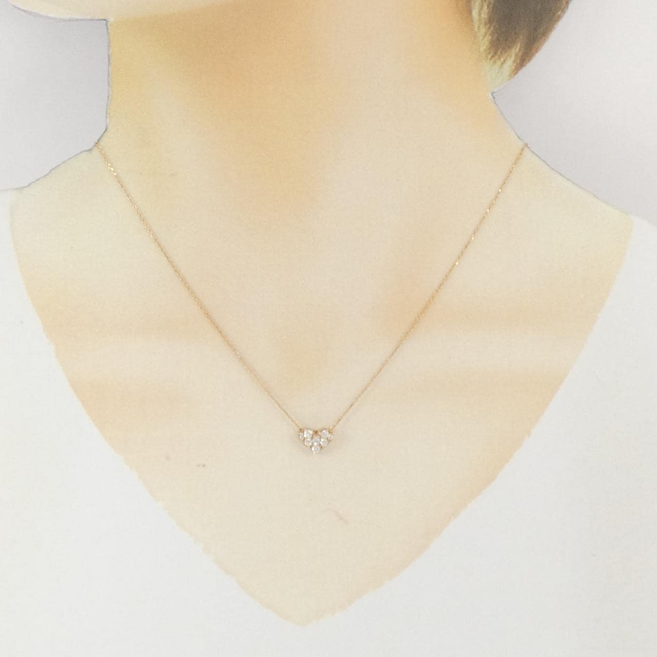 ポンテヴェキオ ハート ダイヤモンド ネックレス 0.20CT