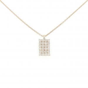 K18PG パヴェ ダイヤモンド ネックレス 0.83CT