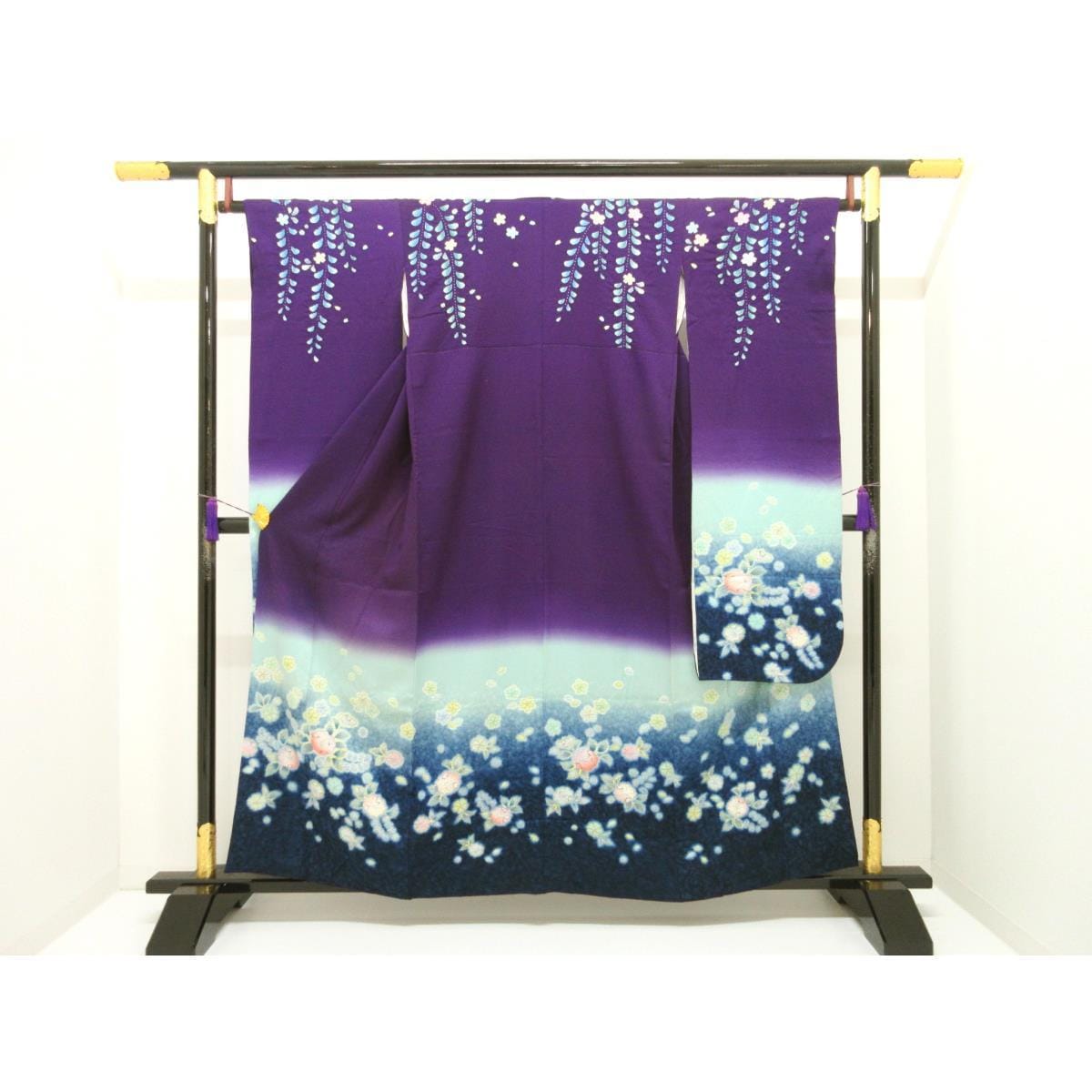 振袖　絞り加工ボカシ染　Ｓサイズ