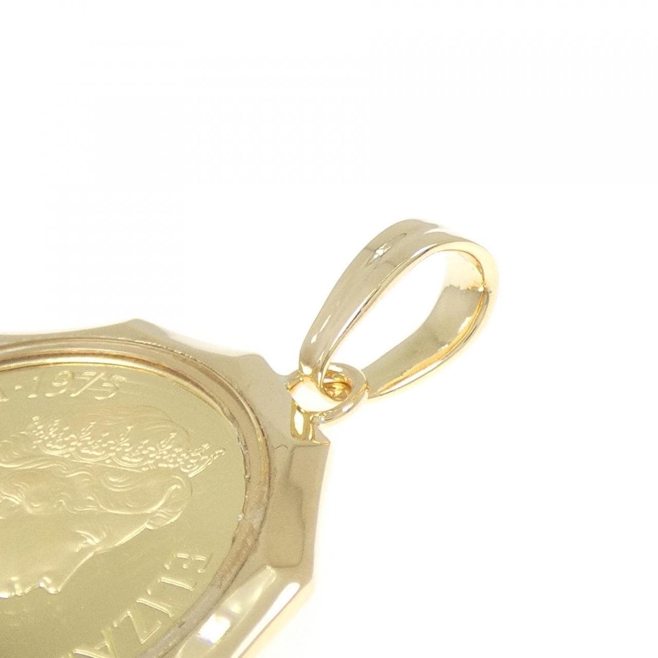 K18YG(枠) コイン ペンダント
