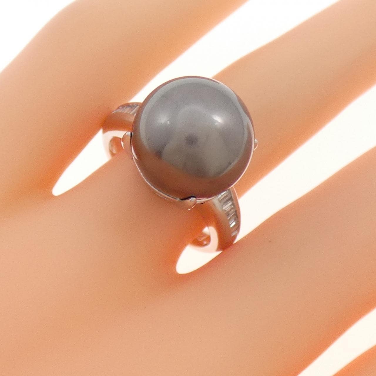 PT900 黒蝶パール リング 12.8mm