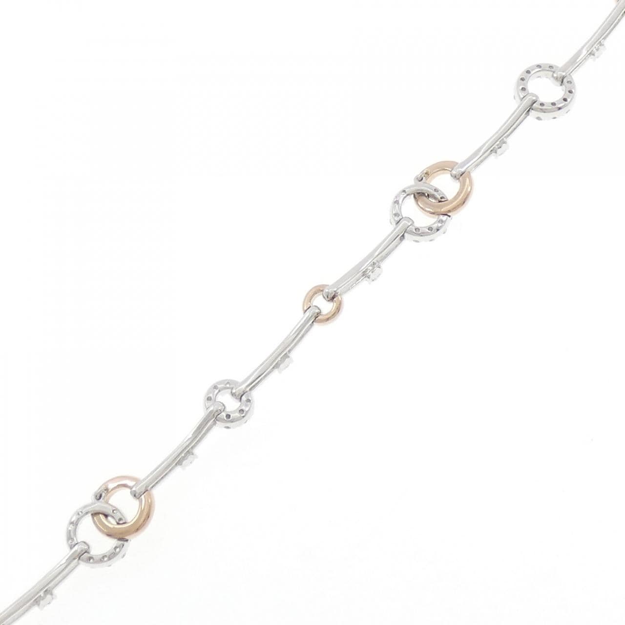 K18WG/K18PG ダイヤモンド ブレスレット 1.00CT