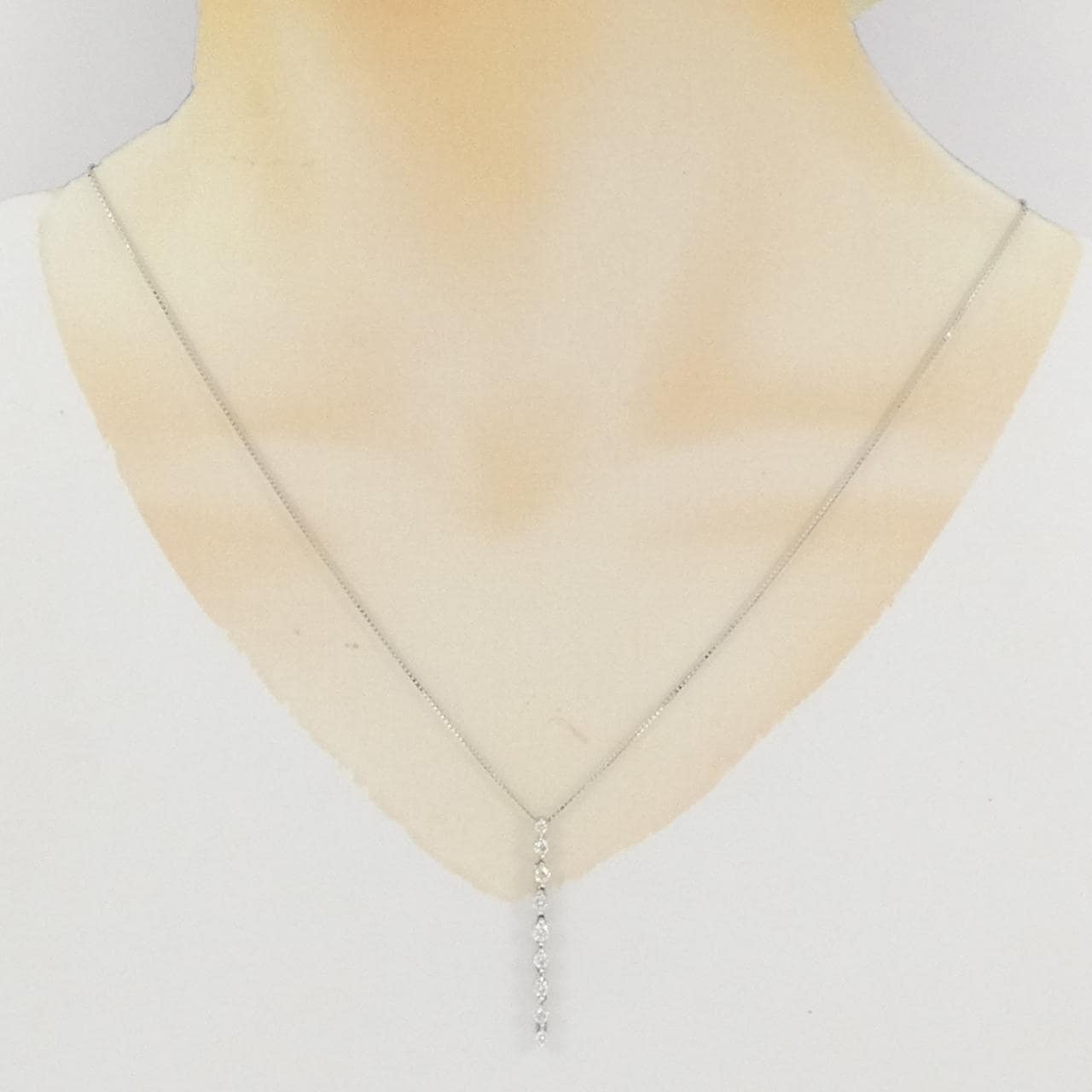 K18WG ダイヤモンド ネックレス 0.50CT