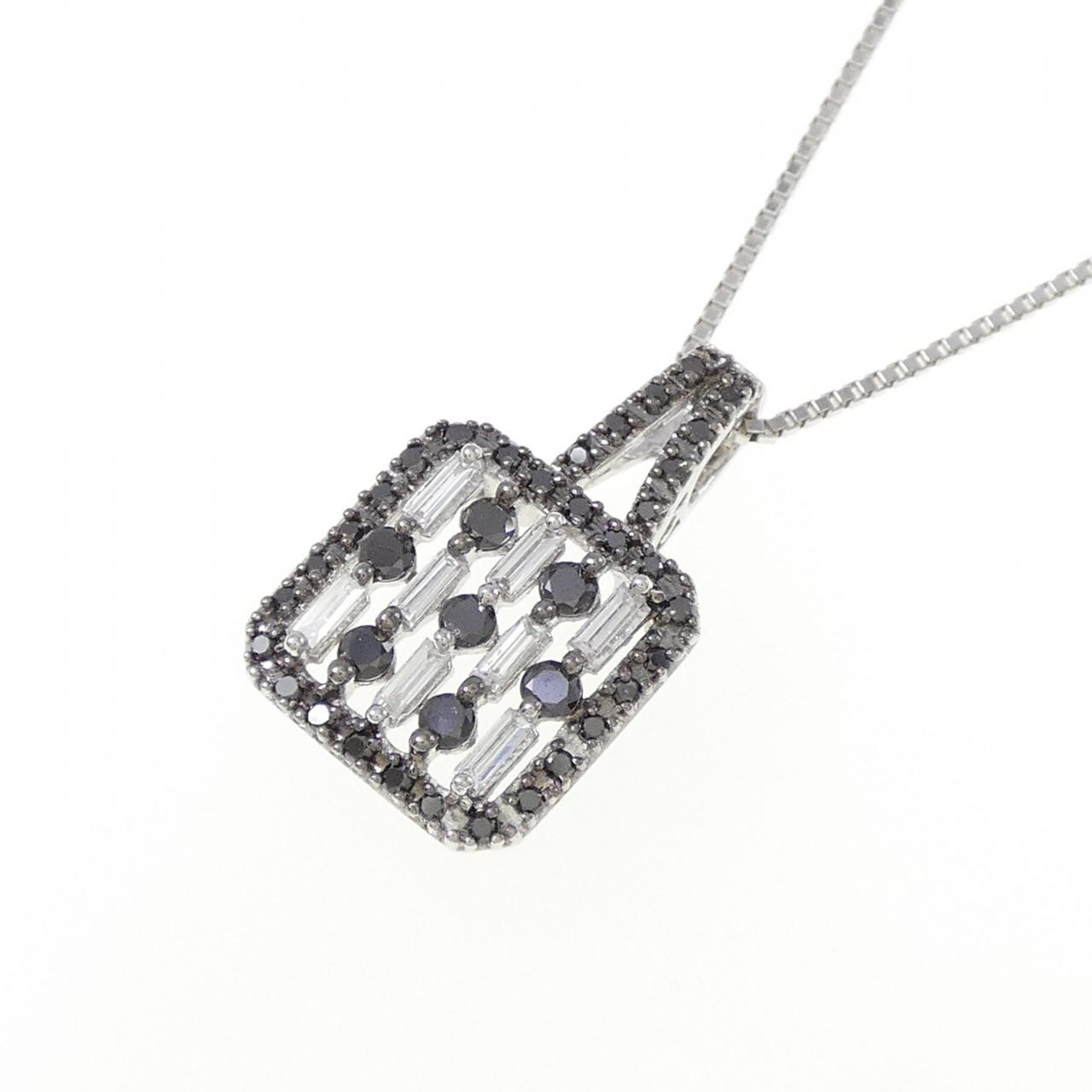 K18WG/K18BG ダイヤモンド ネックレス 0.45CT