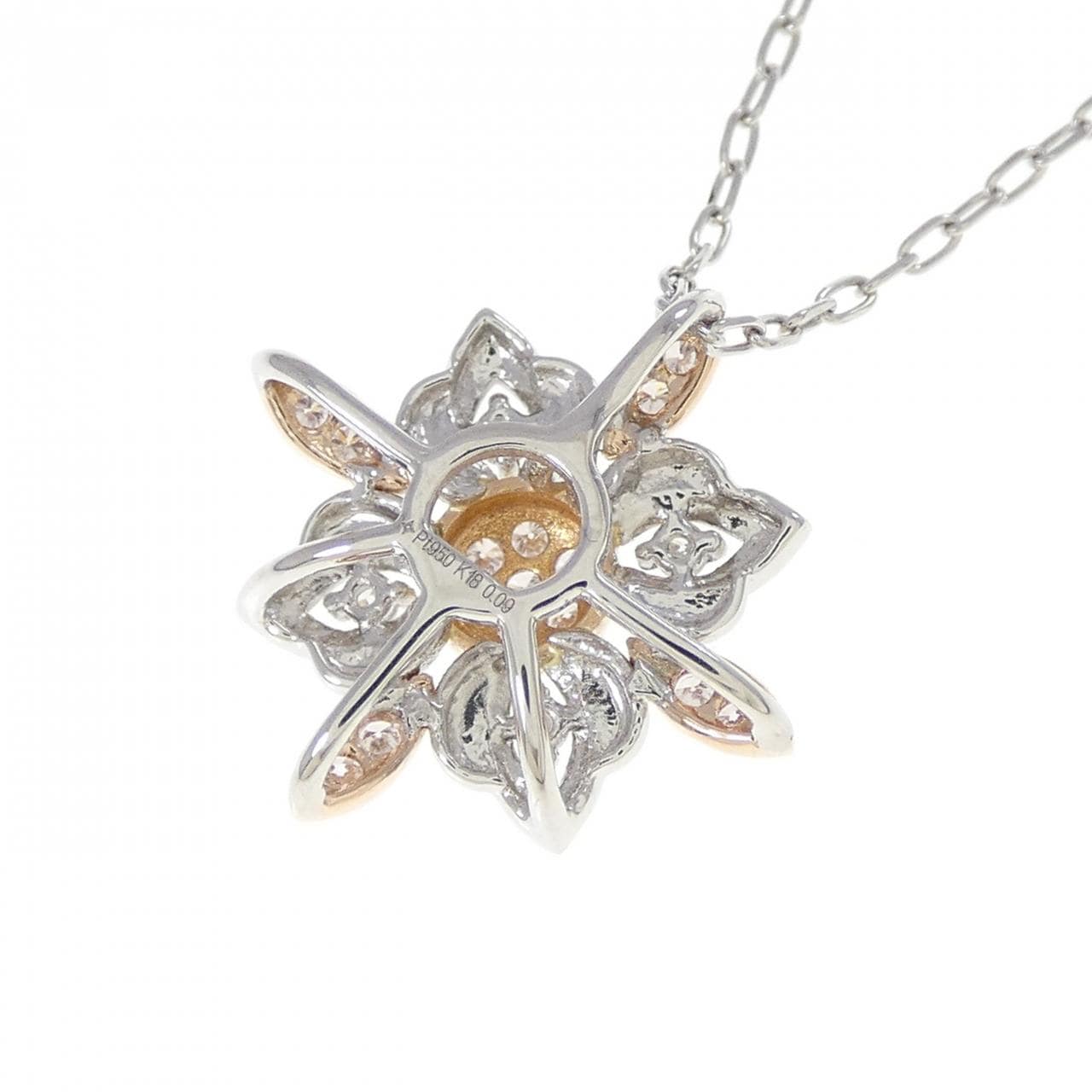 ジーエスティービー ダイヤモンド ネックレス 0.09CT