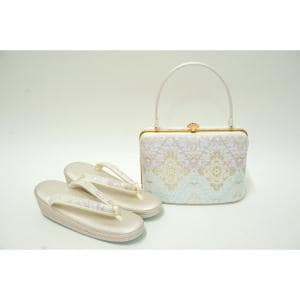 【新品】草履バッグセット　白梅　Ｍサイズ