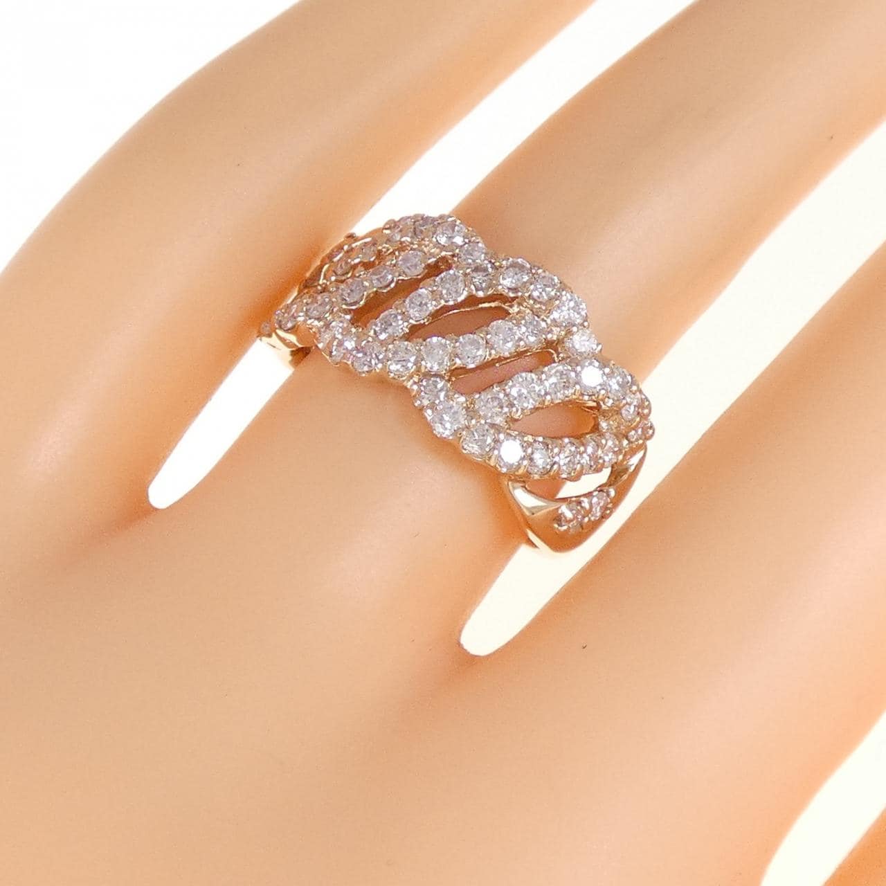 K18PG ダイヤモンド リング 1.00CT