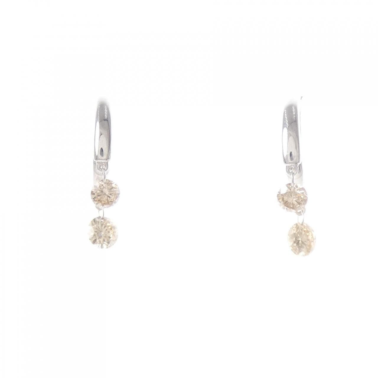 K18WG ダイヤモンド ピアス 0.50CT