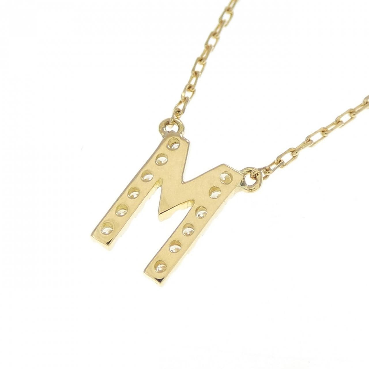 アーカー イニシャル ネックレス 0.06CT