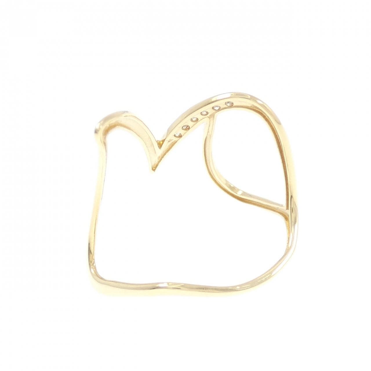 K18YG イニシャルM ダイヤモンド リング 0.05CT