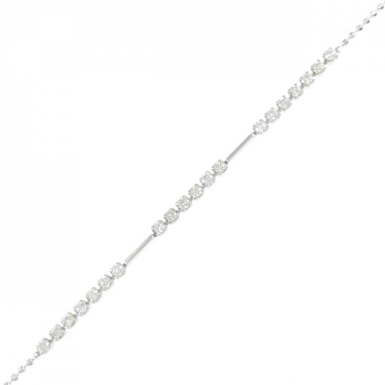 K18WG ダイヤモンド ブレスレット 0.30CT