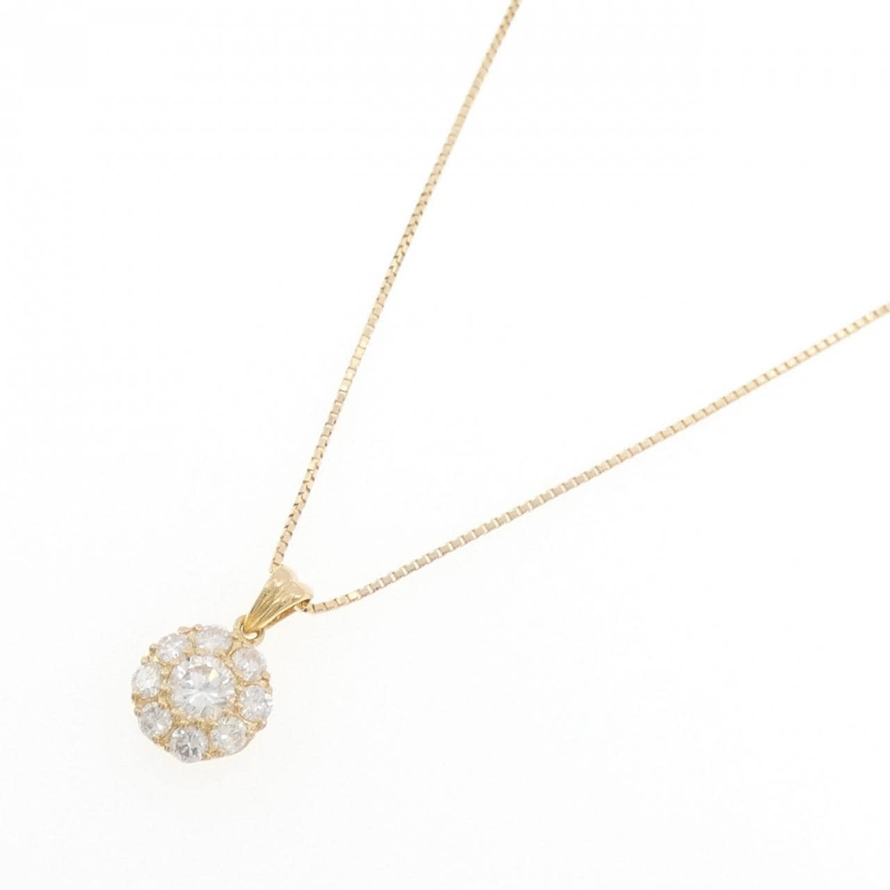 K18YG ダイヤモンド ネックレス 0.77CT